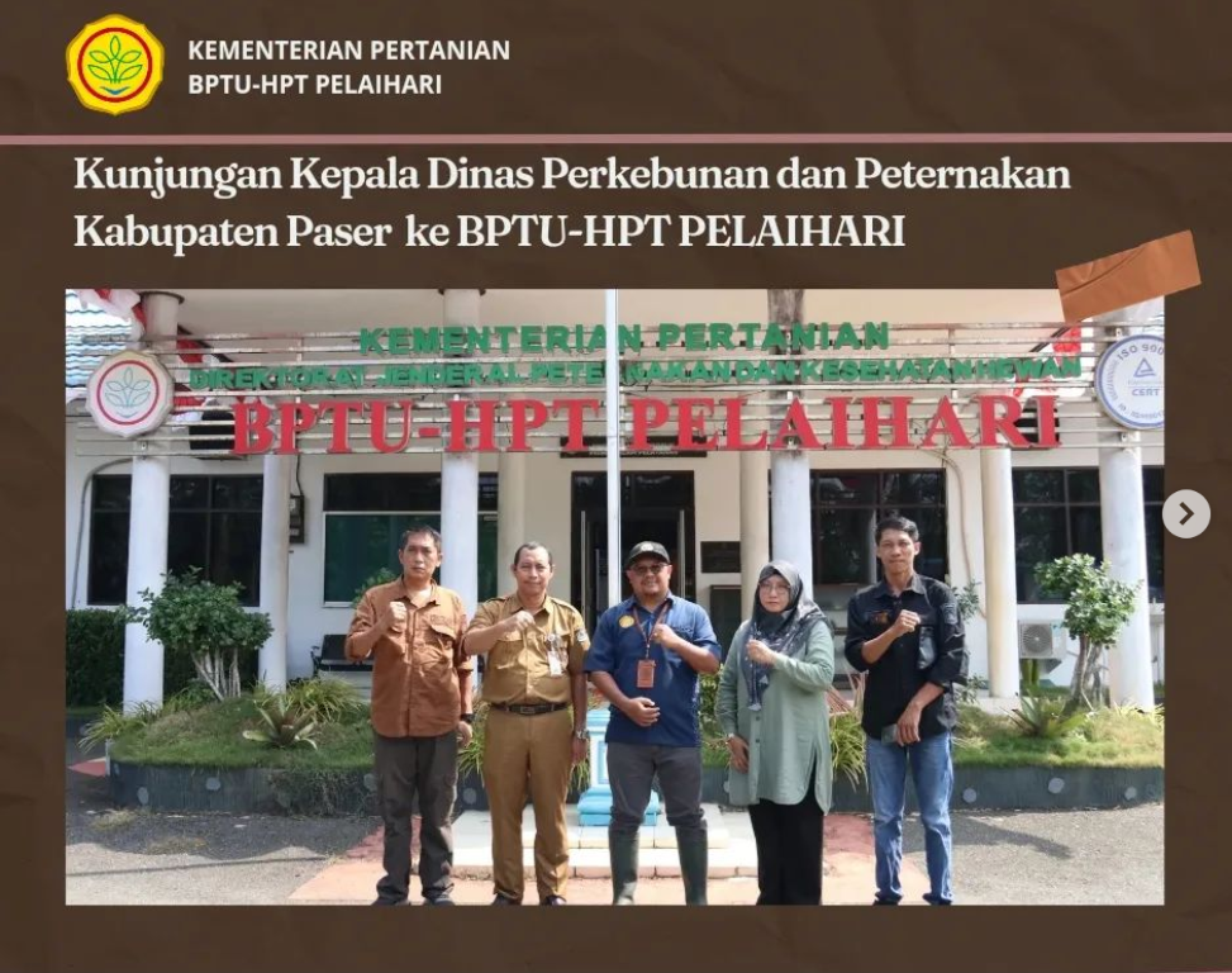 Kunjungan Kepala Dinas Perkebunan dan Peternakan Kabupaten Paser